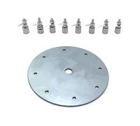 Piastra di messa a terra in acciaio inox per antenna Gp diametro 11 cm con 8 terminali per Jpc12 Pac12 per uso di comunicazione radio esterna