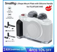 Piastra di montaggio a forma di L SmallRig X-M5 per FUJIFILM X-M5, con manico in silicone Pulsante di rilascio dell'otturatore Copertura per slitta calda (nastro/nero)