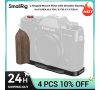 SmallRig 5666 Piastra di montaggio a L con manico in legno per FUJIFILM X-T30 / X-T30 II / X-T30 III, nera