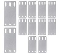 Piastra di montaggio per binari E Track Set di 12 piastre di rinforzo E | Prateleira Resistente con kit di installazione per officina, garage, camion, magazzino, rimorchio