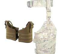 Piastra di Montaggio per Gamba Tattica con Compatibilità Molle - Cinghie per Gamba Regolabili, Design Sospeso, Accessori Espandibili per Caccia All'aperto, Softair e Attrezzatura Tattica(Brown)