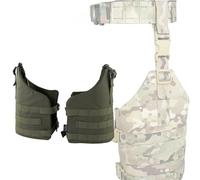 Piastra di Montaggio per Gamba Tattica con Compatibilità Molle - Cinghie per Gamba Regolabili, Design Sospeso, Accessori Espandibili per Caccia All'aperto, Softair e Attrezzatura Tattica(Green)