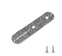 Piastra di montaggio per il controllo della chitarra, piastra di controllo per chitarra elettrica Parte di ricambio per accessori intagliati in metallo per la sostituzione delle (Argento)