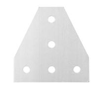 Piastra di montaggio per stampante 3D sottile Weikeya, installazione facile da 6 mm 6105 - Attacco per gambe per mobili in alluminio T5 in metallo per la serie Misumi Argento