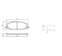 Piastra di montaggio specchio + Kit guida pinza freno BOSCH per ISUZU, OPEL