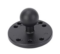 Piastra di montaggio universale per dispositivi elettronici in lega di alluminio con base a sfera da 1 pollice con fori AMPS per Lowrance Humminbird Marine Grade 6061 T6 lavorata