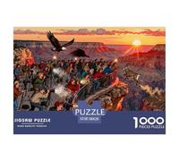 Piastra di osservazione del sole all'alba del Grand Canyon Puzzle in Legno Impermeabile DIY Puzzles Da 1000 Pezzi Per Adulti Colorati Per Decorazioni Domestiche