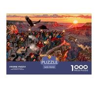 Piastra di osservazione del sole all'alba del Grand Canyon Puzzle in Legno Impermeabile DIY Puzzles Da 1000 Pezzi Regali Per Adulti Colorati Giochi Educativi