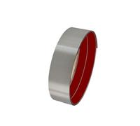 piastra di protezione autoadesiva, Stacca e incolla la piastra di spinta in acciaio inossidabile modanatura del battiscopa(Brushed Silver,16.4FT x 3.15IN)