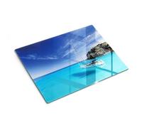 Piastra di protezione e coperchio in vetro 40x30 cm Barca a vela Minorca | Ripiano | Supporto | Base | Vassoio | Paraspruzzi | Struttura | Copertura | Salvatavola | Elemento | Aiuto
