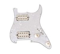 Piastra di protezione per battipenna per chitarra precablata a 11 fori con pickup HH per parti di corde per chitarra e set di strumenti di installazione Set pickup per chitarra precablato Pick Guard