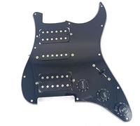 Piastra Di Protezione Per Battipenna Precablata A 3 Strati A 11 Fori Con Pickup HSH Per Parti Di Strumenti Di Riparazione Per Chitarra Elettrica (Color : Bk)