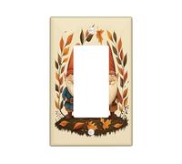 Piastra di protezione per interruttore gnomo, piastre da parete festive stagionali beige, accenti da parete per raccolto autunnale, copertura in piastra termoplastica di dimensioni standard, presa