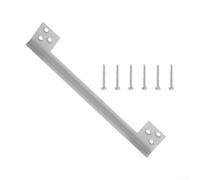 Piastra di protezione per porta con forma a L reversibile e design con bordo liscio, struttura in acciaio inossidabile offre protezione contro l'ingresso non autorizzato (17,8 cm)