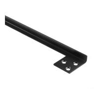 Piastra di protezione per porte a battente, protezione di sicurezza a forma di L con copertura completa, in acciaio inox nero opaco (27,9 cm)