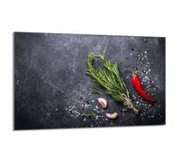 DarHaus Copri piano cottura induzione 80x52 cm copertura per piano cottura in vetroceramica 1 pezzi universale per piastre di cottura paraspruzzi tagliere in vetro temprato, Spezie di ardesia