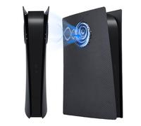 Piastra di ricambio Mcbazel per slot per aria di raffreddamento della custodia PS5 Piastra antigraffio per pannello digitale PS5 per PS5 Digital Edition - Fibra di carbonio (Non per PS5 Slim/Pro)