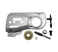 Piastra di ricambio per barra guida catena compatibile con Husqvarna 445 450 445E 450E 544094001 Pompa dell'olio a vite senza fine Regolatore tenditore dado kit motosega