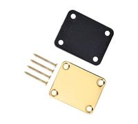 Piastra di ricambio per chitarra elettrica in metallo Piastra per collo con viti di montaggio Parti hardware Piastre di giunzione in metallo Piastra di montaggio posteriore