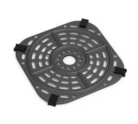 Piastra di ricambio per friggitrice ad aria AF080 2QT per mini friggitrice ad aria 5,6 x 5,6 piastra più croccante con manico in acciaio al carbonio smaltato rivestimento lavabile in lavastoviglie più