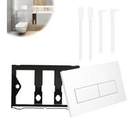 Piastra di ricambio per WC, 2 quantità, piastra di comando per WC, colore bianco, compatibile con GEBERIT SIGMA01 UP300/320, piastra di ricambio 115.770.11.5