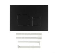 Piastra di ricambio per WC Geberit Sigma01 Sigma10 Sigma20 Sigma21 Sigma30 Sigma50 Sigma60 UP300 Chrome Button Frame WC, doppio pulsante di scarico, parti di ricambio per cassetta WC (nero)