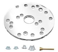 Piastra di ricambio universale con foro centrale, foro preforato da 30 mm per fresatura, lavorazione del legno, base ausiliaria in acrilico altamente trasparente