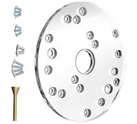 Piastra di ricambio universale per router con foro centrale da 30 mm, foro pre-forato per router di assetto, lavorazione del legno, base per router in acrilico ad alta trasparenza