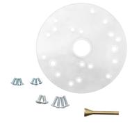 Piastra di ricambio universale per router con foro centrale da 30 mm, foro pre-forato per router di assetto, lavorazione del legno, base per router in acrilico ad alta trasparenza