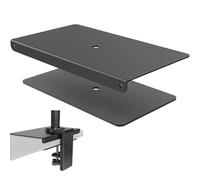 Piastra di rinforzo del monitor in acciaio - 10x6in nero durevole supporto di supporto, una base di montaggio forte per fragili tavoli di vetro sottile | per il dispositivo per home office di