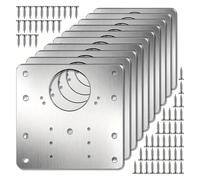Piastra di riparazione della cerniera, Kit di 10 piastre riparazione for cerniere for mobili, piastra montaggio for for ante da cucina con fori, staffe fissaggio piatte(50pc)
