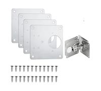 Piastra di riparazione della cerniera, Piastra di riparazione cerniera for porta 'armadio, piastra fissaggio for, strumento cerniere for, collegamento pannello 1/2/4/10 pezzi(4pcs Mix)