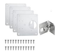 Piastra di riparazione della cerniera, Piastra di riparazione cerniera for porta 'armadio, piastra fissaggio for, strumento cerniere for, collegamento pannello 1/2/4/10 pezzi(10pcs)