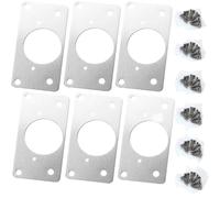Piastra di Riparazione Della Cerniere 2/4/6 pezzi piastra di riparazione della cerniera porta dell'armadio rinforzo fissaggio installazione ispessita(6pcs with 24screws)