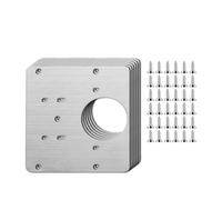 Piastra di Riparazione Della Cerniere Piastra di riparazione cerniera in acciaio inossidabile, facile installazione for rinforzo porta mobile, staffa fissaggio mobili da cucina(6sets)