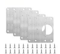 Piastra di riparazione for cerniere for ante di mobili da cucina con vite, piastra di montaggio con fissaggio piatto, utensili for ferramenta for mobili, 2/4/6/10 pezzi(4 sets)