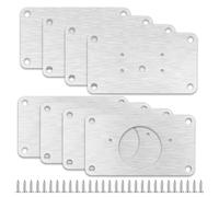 Piastra di riparazione per cerniere, 8 pezzi, per porte di cucina, armadietti, cerniere, armadi, in acciaio inox, piastre per mobili da cucina