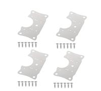 Piastra di riparazione per cerniere, Hinge Repair Plate 4/8 pcs With Screws Installation Gasket For Cabinet and Wardrobe Doors(4pcs and 24screws)