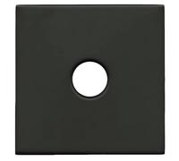 Piastra di rosetta per flangia doccia, copertura quadrata nera 3,5, in acciaio inossidabile, adatta per tubi standard da 1/2, facile installazione, imperfezioni della parete nascondono ampia copertura