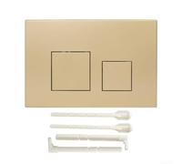 Piastra di scarico doppia compatibile per Geberit per Sigma01/10/20/21/30 | per Geberit per Sigma01/10/20/21/30/50/60, costruzione in plastica 164 x 246 x 12 mm (oro)