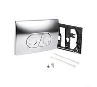 Piastra di scarico doppia per cassetta nascosta - Pannello attuatore ABS compatibile con Geberit per duofix UP100 UP172 - Pulsante moderno per WC bianco 24,6 x 16,4 cm (placcatura a specchio)
