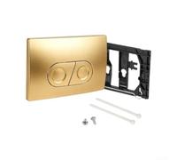 Piastra di scarico doppia per cassetta nascosta - Pannello attuatore ABS compatibile con Geberit per duofix UP100 UP172 - Pulsante moderno per WC bianco 24,6 x 16,4 cm (oro opaco)