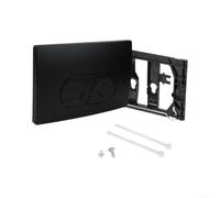 Piastra di scarico doppia per cassetta nascosta - Pannello attuatore ABS compatibile con Geberit per duofix UP100 UP172 - Pulsante moderno per WC bianco 24,6 x 16,4 cm (nero opaco)