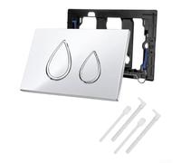 Piastra di scarico doppia per Geberit 300 Silver Plastic Dual Flush Plate (argento)