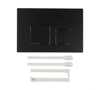 Piastra di scarico doppio per WC, con pulsante cromato, accessorio per il bagno, per GEBERIT Sigma01 / Sigma20 / Sigma21 / Sigma30 / Sigma50 UP300 (nero)