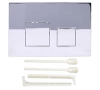 Piastra di scarico quadrata cromata per WC, doppia piastra di scarico cromata, per modelli GEBERIT 01, 10, 20, 21, 30, 50 e 60 (cromata)