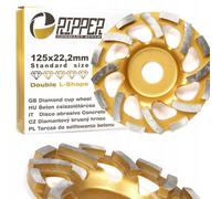 Piastra di segmento di diamanti per rettifica in cemento doppio L 125x22,2 mm