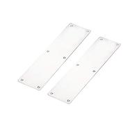 Piastra di Spinta per le Dita Della Porta, 2 x Piastra per le Dita Delle Porte Tagliafuoco in Acciaio Inossidabile 300x80 mm Della Porta/Fondo Della Porta Protezione, con Viti, Angolo Quadrato