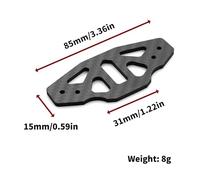 Piastra di Supporto paraurti Anteriore in Fibra di Carbonio Piastra di pressatura Spugna anticollisione LY13 for Tamiya TT02 TT-02 1/10 Rally RC Car Upgrade