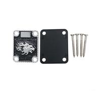 Piastra di supporto per chitarra elettrica, 6,3 x 5,1 cm, piastra di supporto in metallo per chitarre Tele-Style e ST, rafforza la connessione tra collo e corpo, robusta tavola di montaggio argento